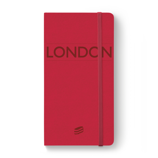 The Red London Notebook by Sime Books infinitely customisable, this notebook will be admired by everyone!