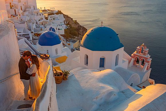 Santorini Cyclades Stock Images