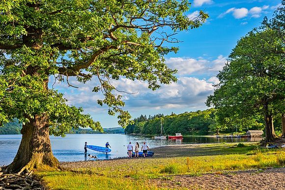 Summer on Coniston Lake Stock Images