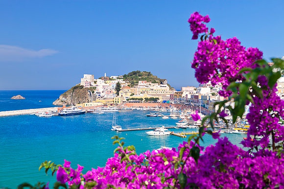 The Island of Ponza Italy Stock Images